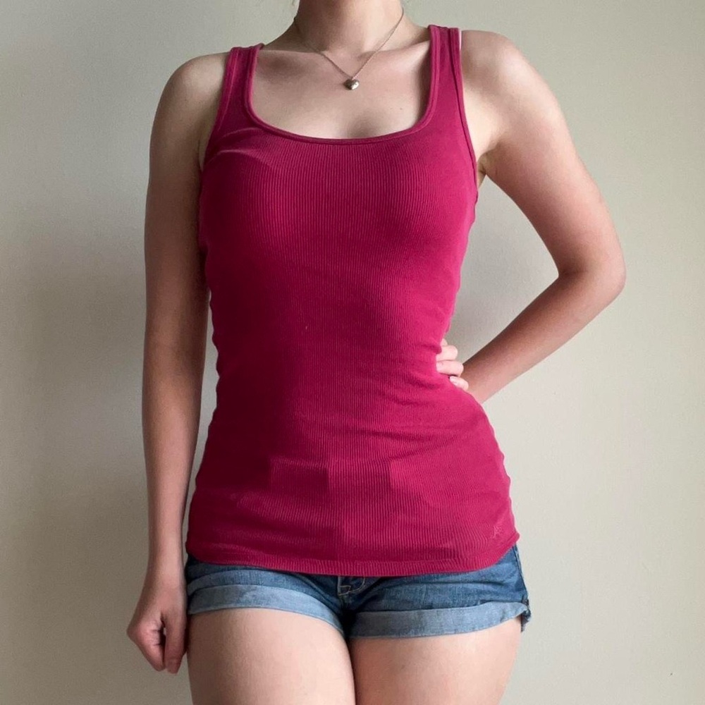 Y2K Preppy Aeropostale Tank Top Dark Pink Women M